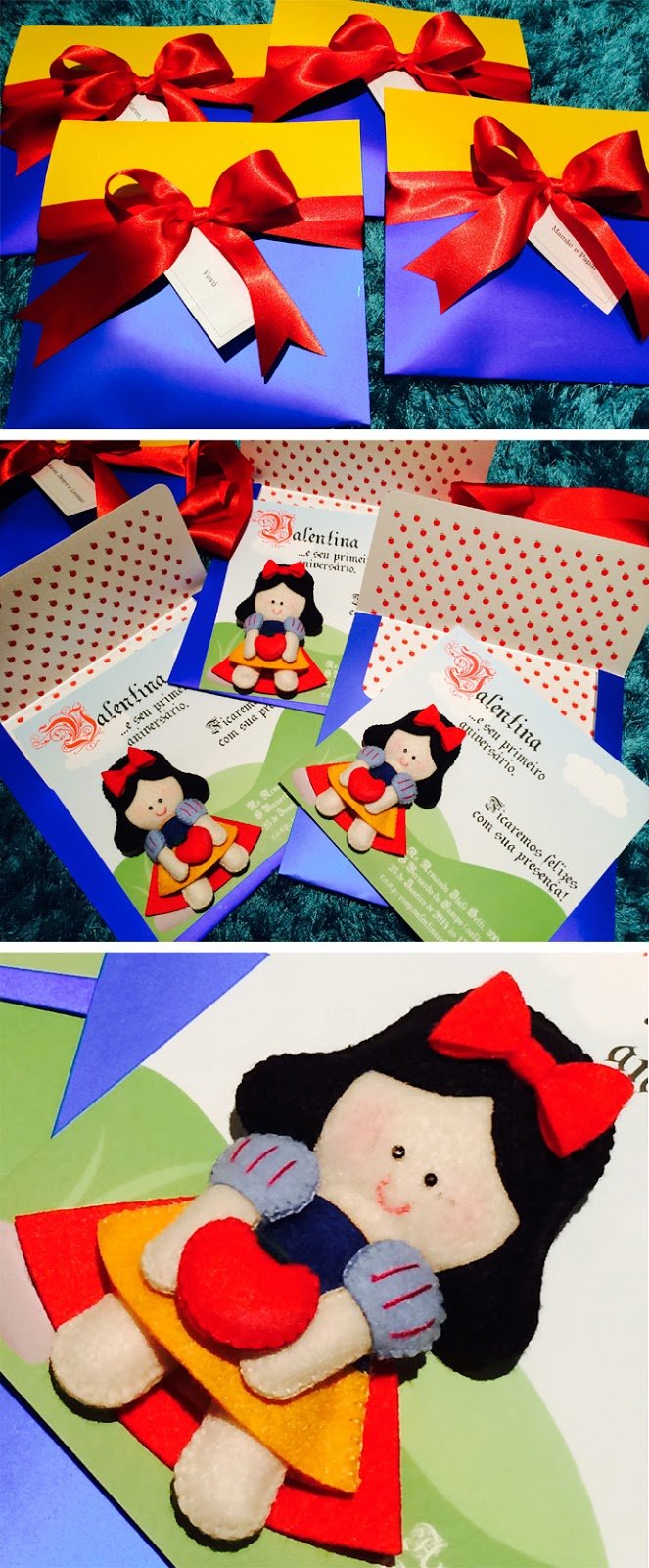 Ideias de Convites Branca de Neve!!